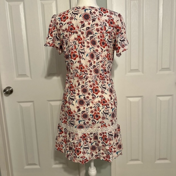 Knox Rose Floral White Red Pink Blue Dress Size XS - Picture 6 of 6